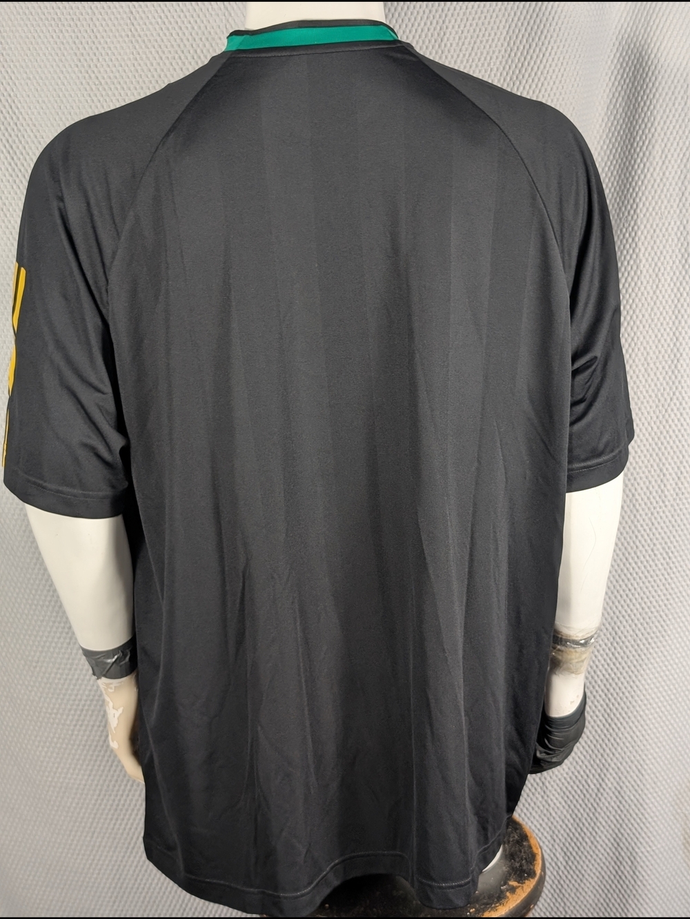 adidas Black Jersey Tee with Yellow & Green Logo - Picture 4 of 12